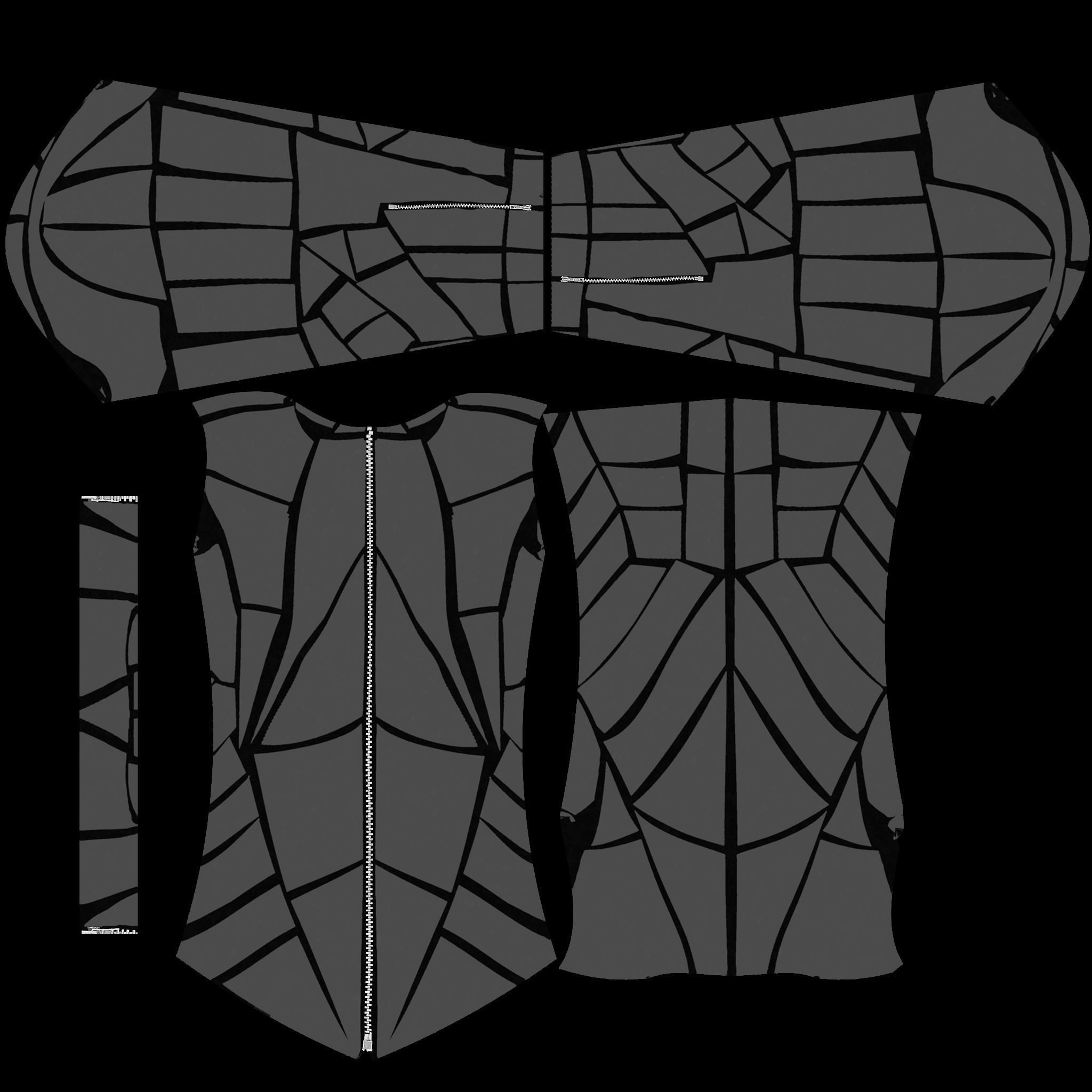 Geometric Patterns Futuristic Outfit Low-poly 3D model_16