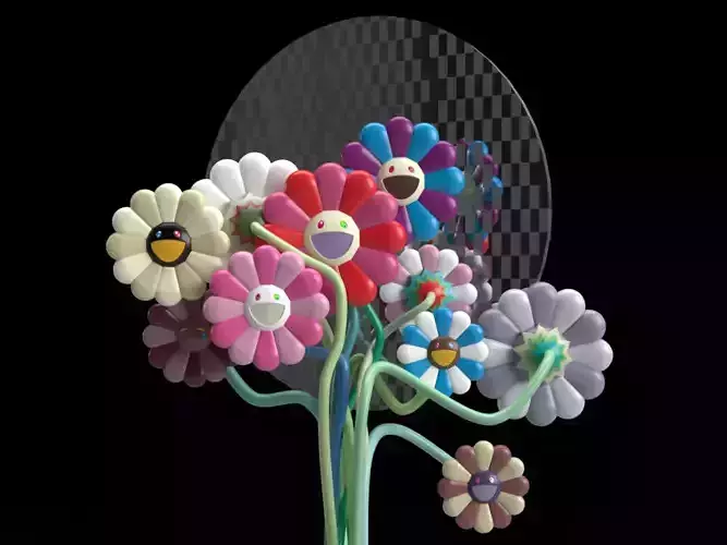 Takashi Murakami Warhol Silver  2009 Rendition 3D print model