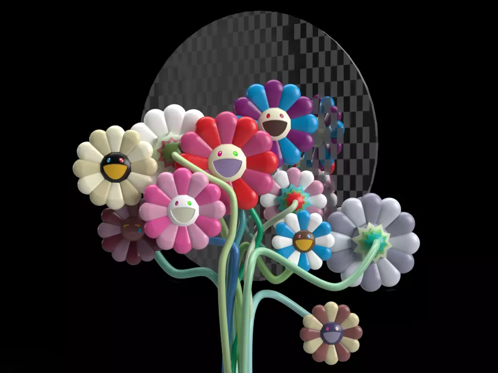 Takashi Murakami Warhol Silver 2009 Rendition 3D print model