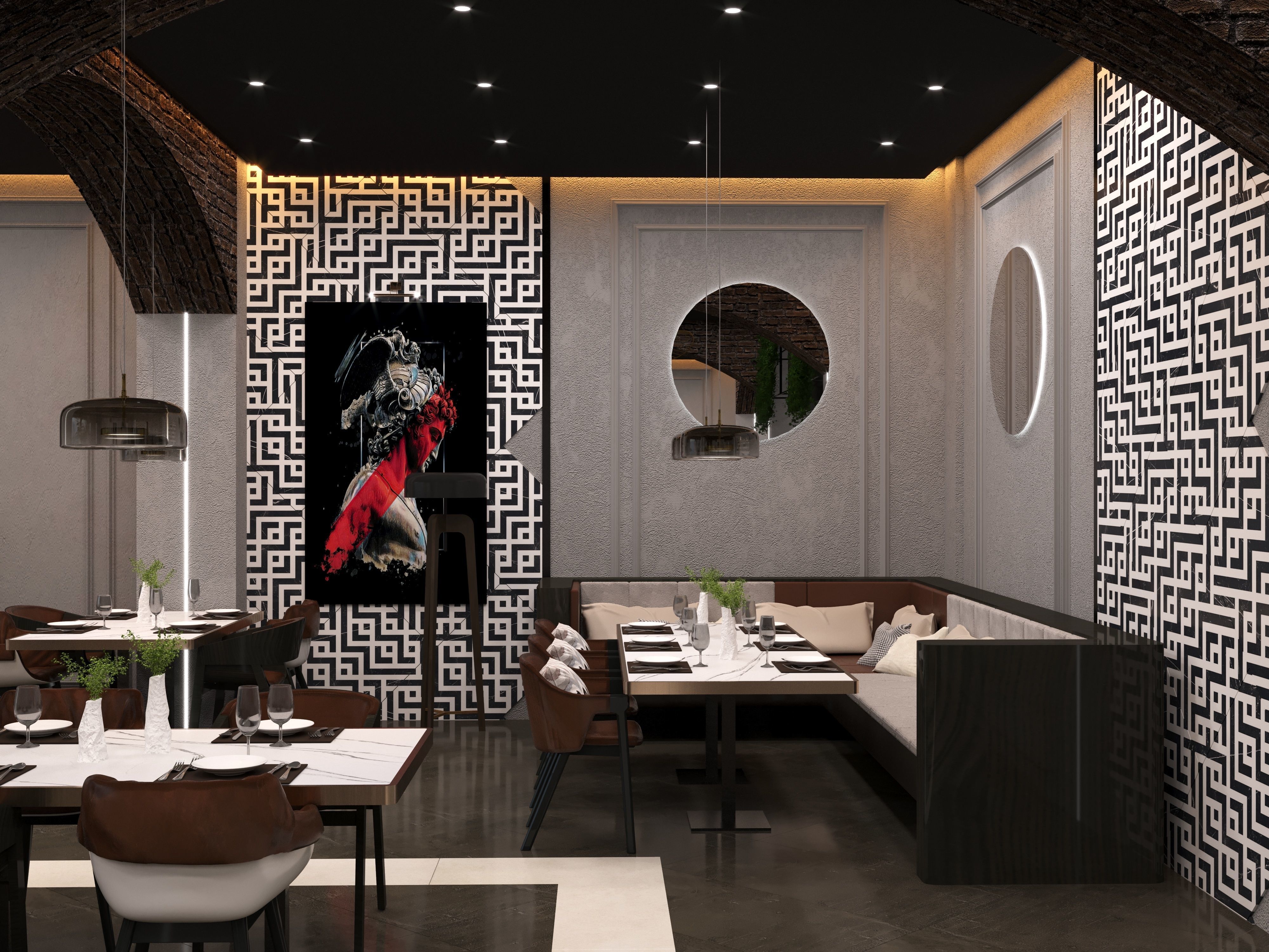 MODERN CAFE - CORONA 3D model_8