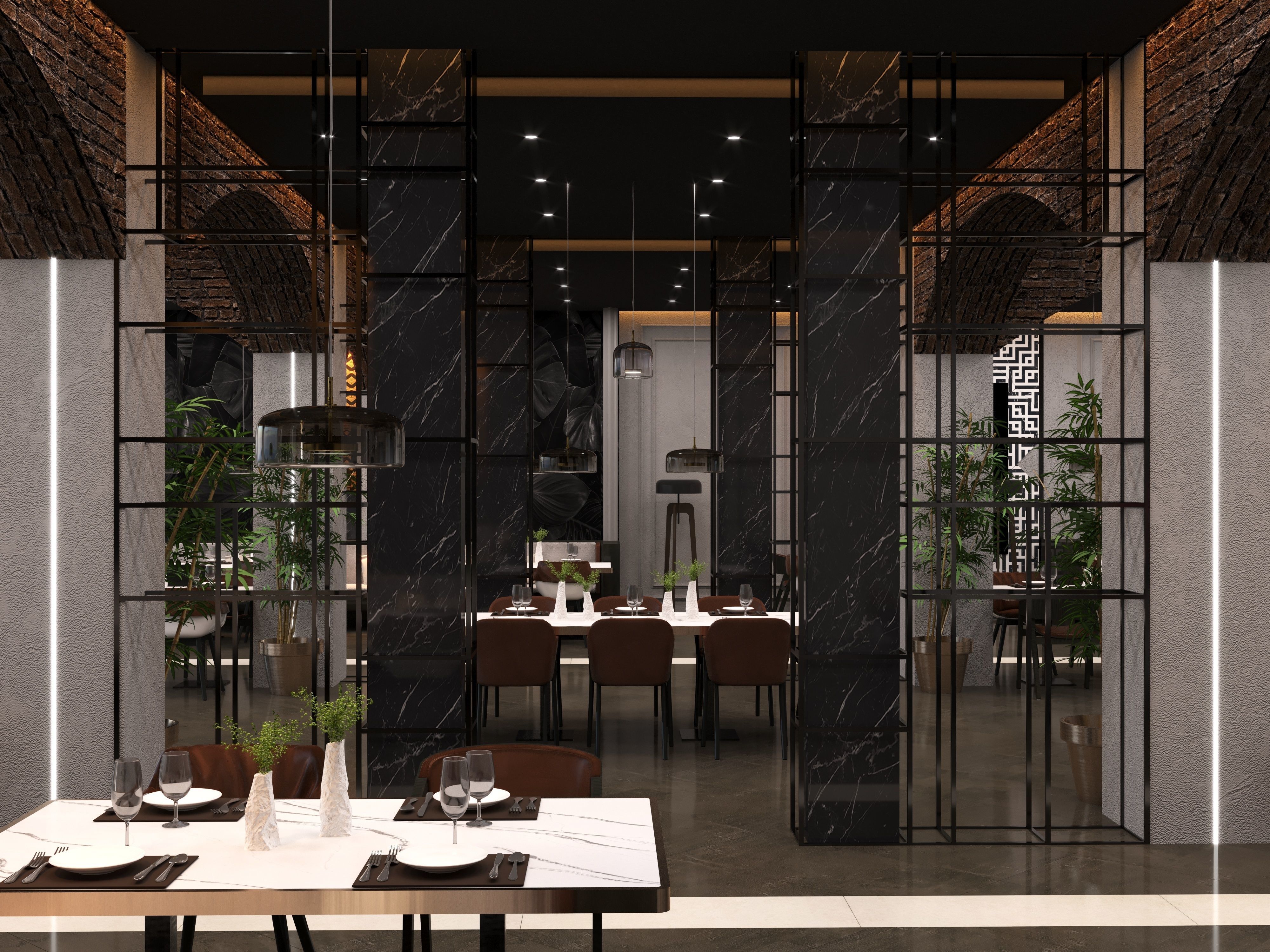 MODERN CAFE - CORONA 3D model_1