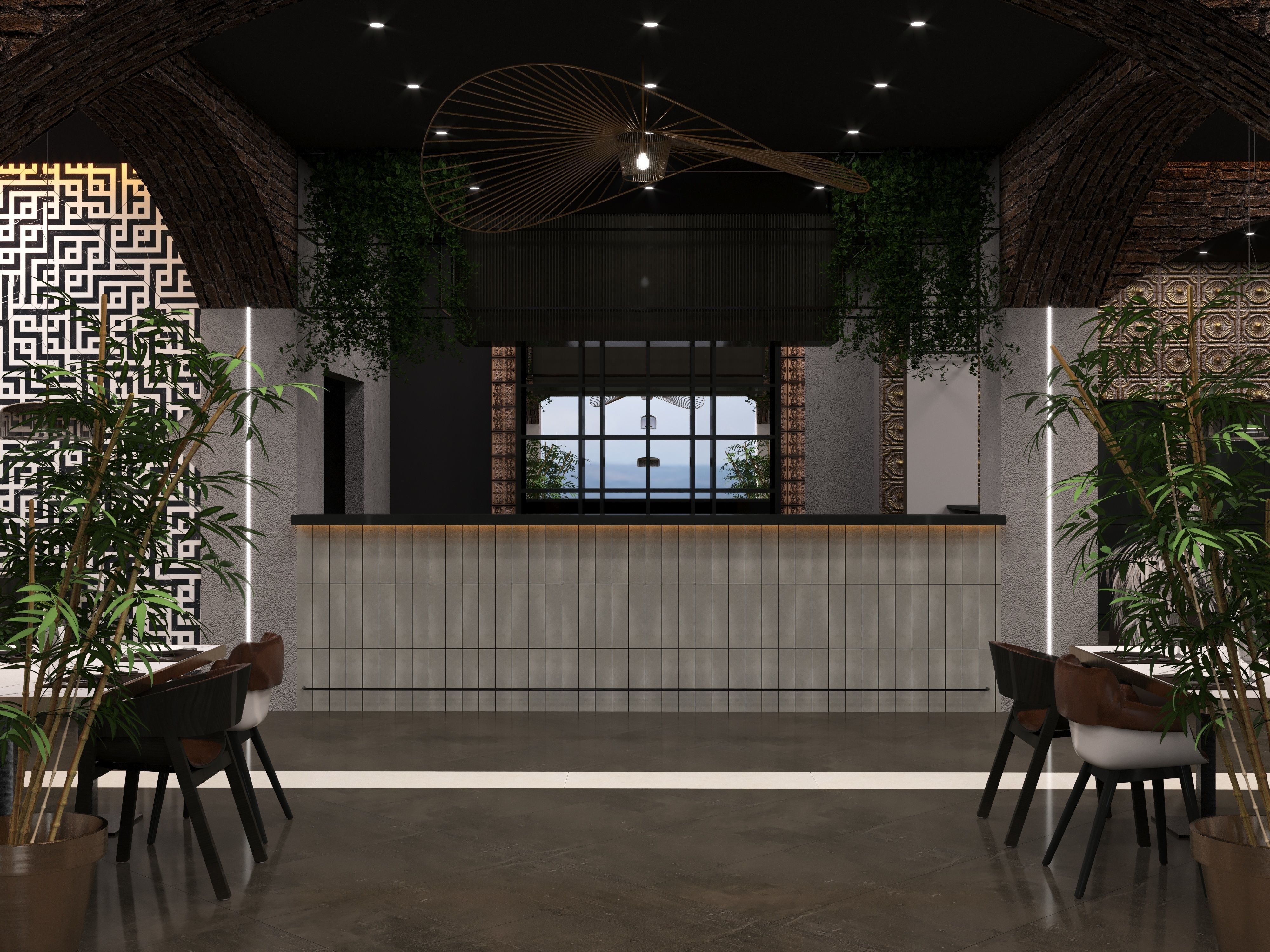 MODERN CAFE - CORONA 3D model_4