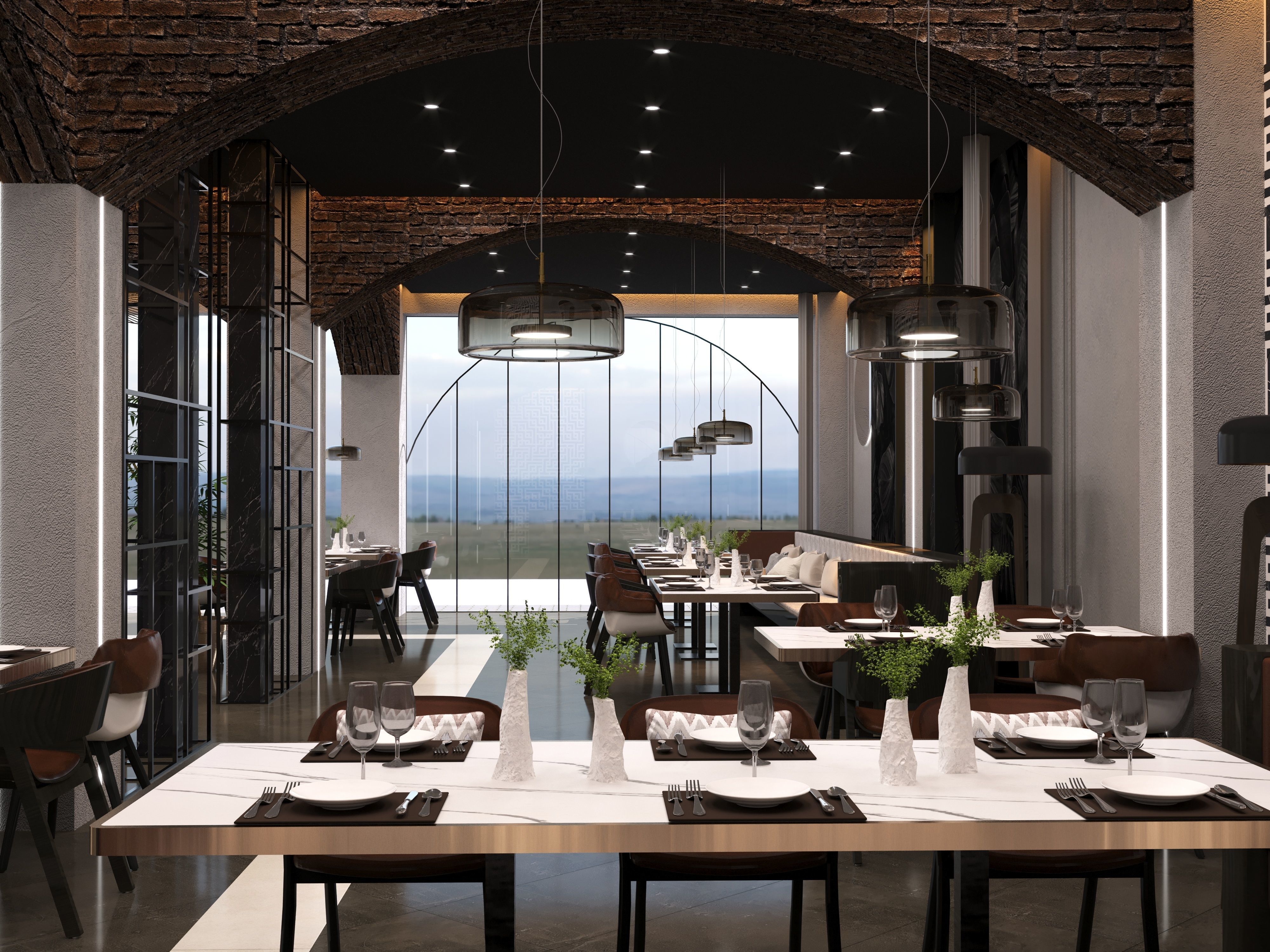 MODERN CAFE - CORONA 3D model_5