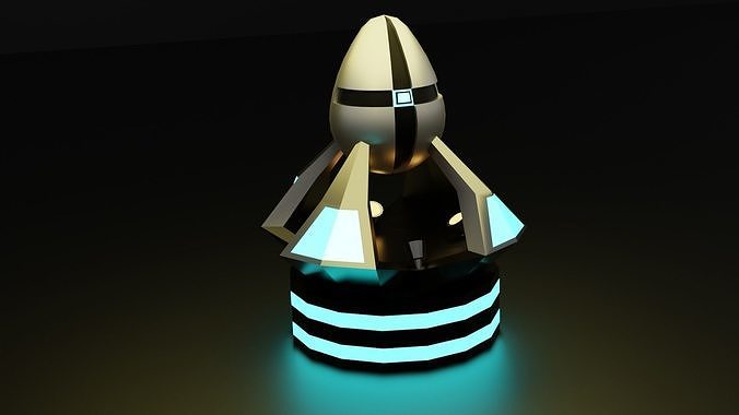 Artificial Egg Low-poly 3D model