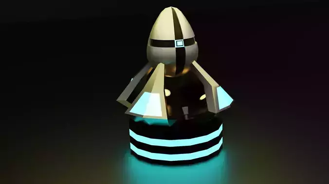 Artificial Egg Low-poly 3D model