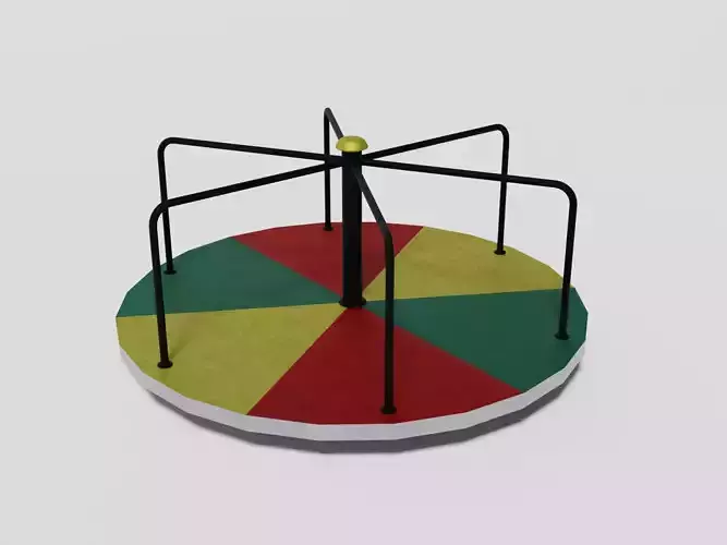 Playground Merry-Go-Rounds Low-poly 3D model