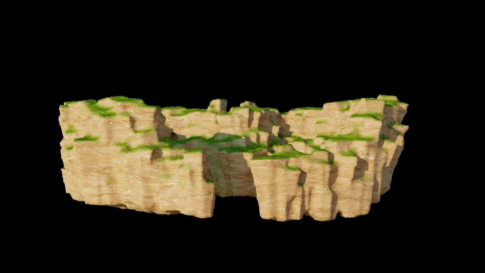 Love Hills heart shape terrain landscape and WET effect 3D model_10