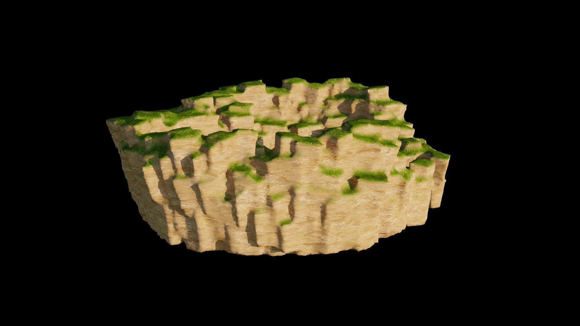 Love Hills heart shape terrain landscape and WET effect 3D model_4