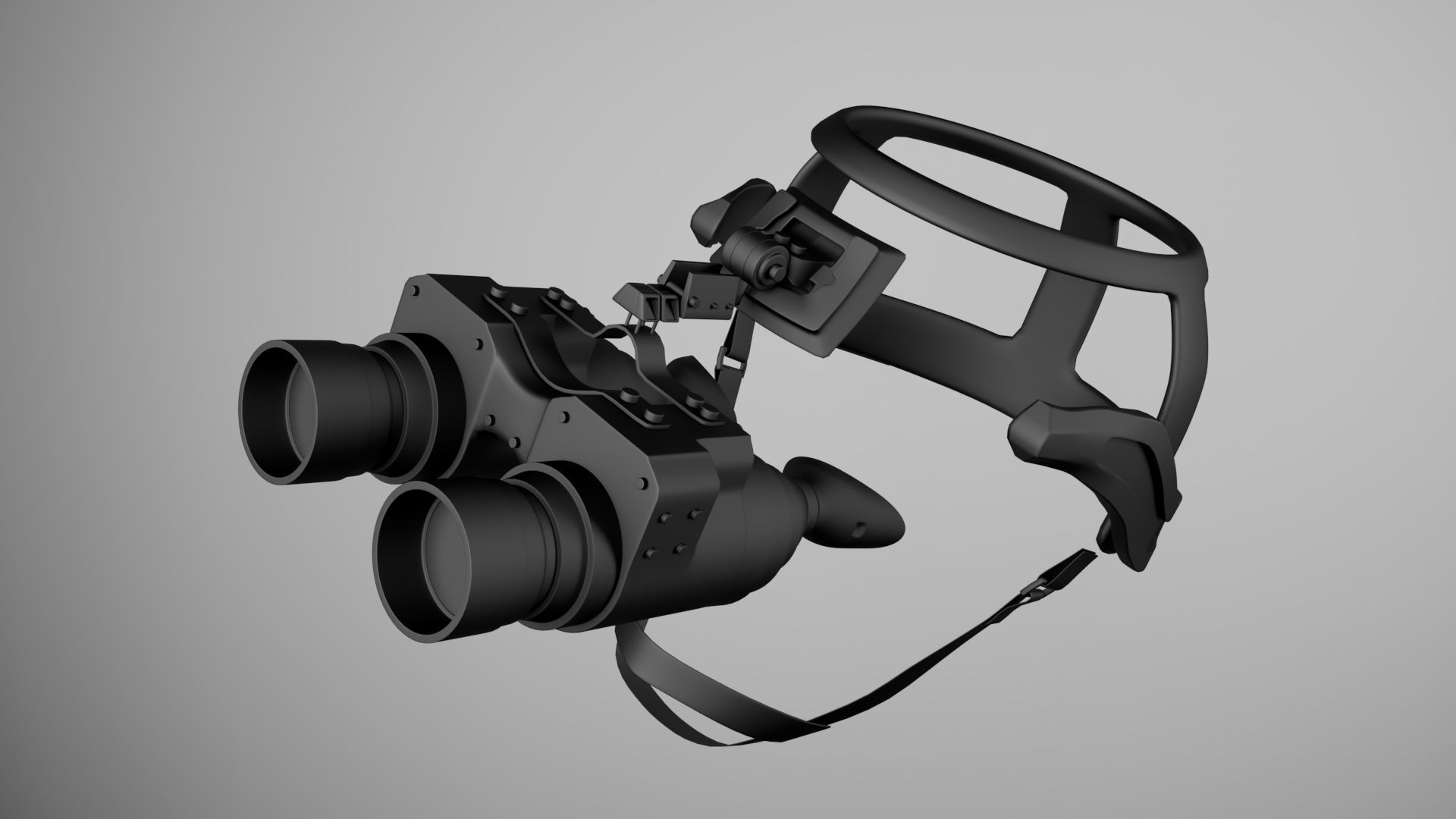 Military helmet with night vision  Goggle device  3D model_15