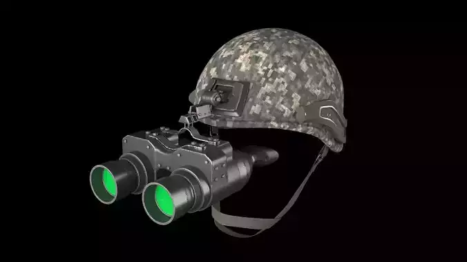 Military helmet with night vision  Goggle device 