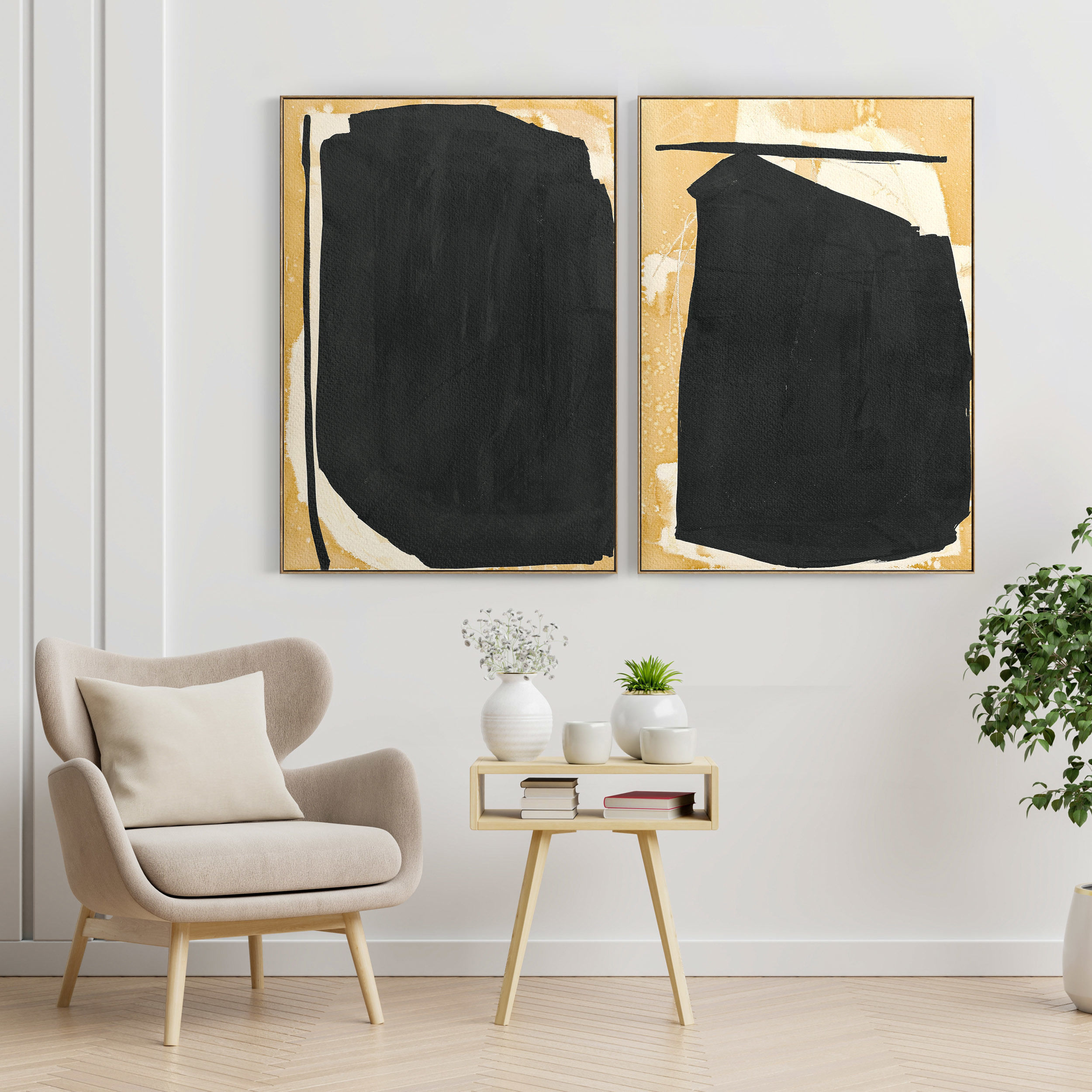 Plaster Two Photo Frame 57 Low-poly 3D model_3