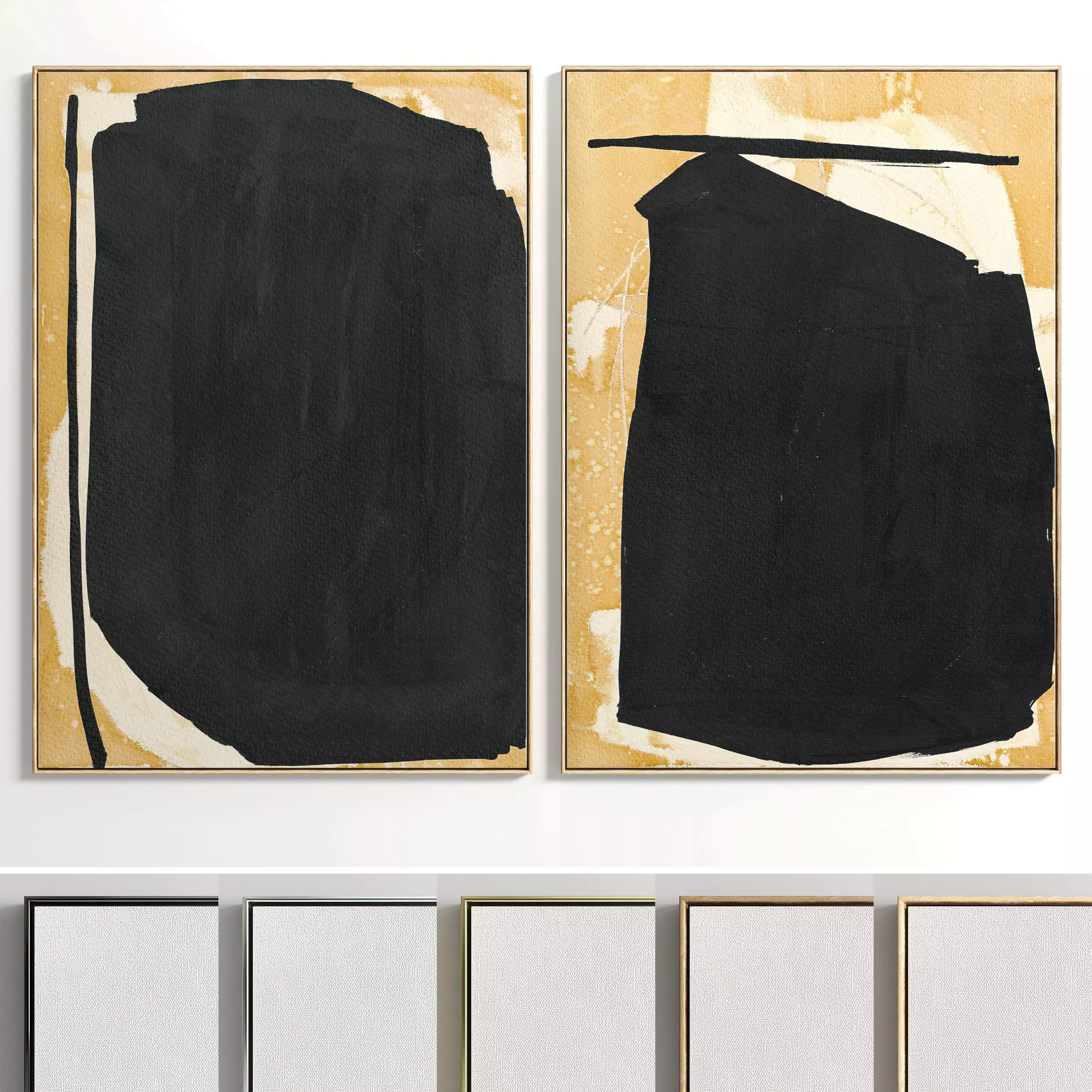 Plaster Two Photo Frame 57 Low-poly 3D model_0