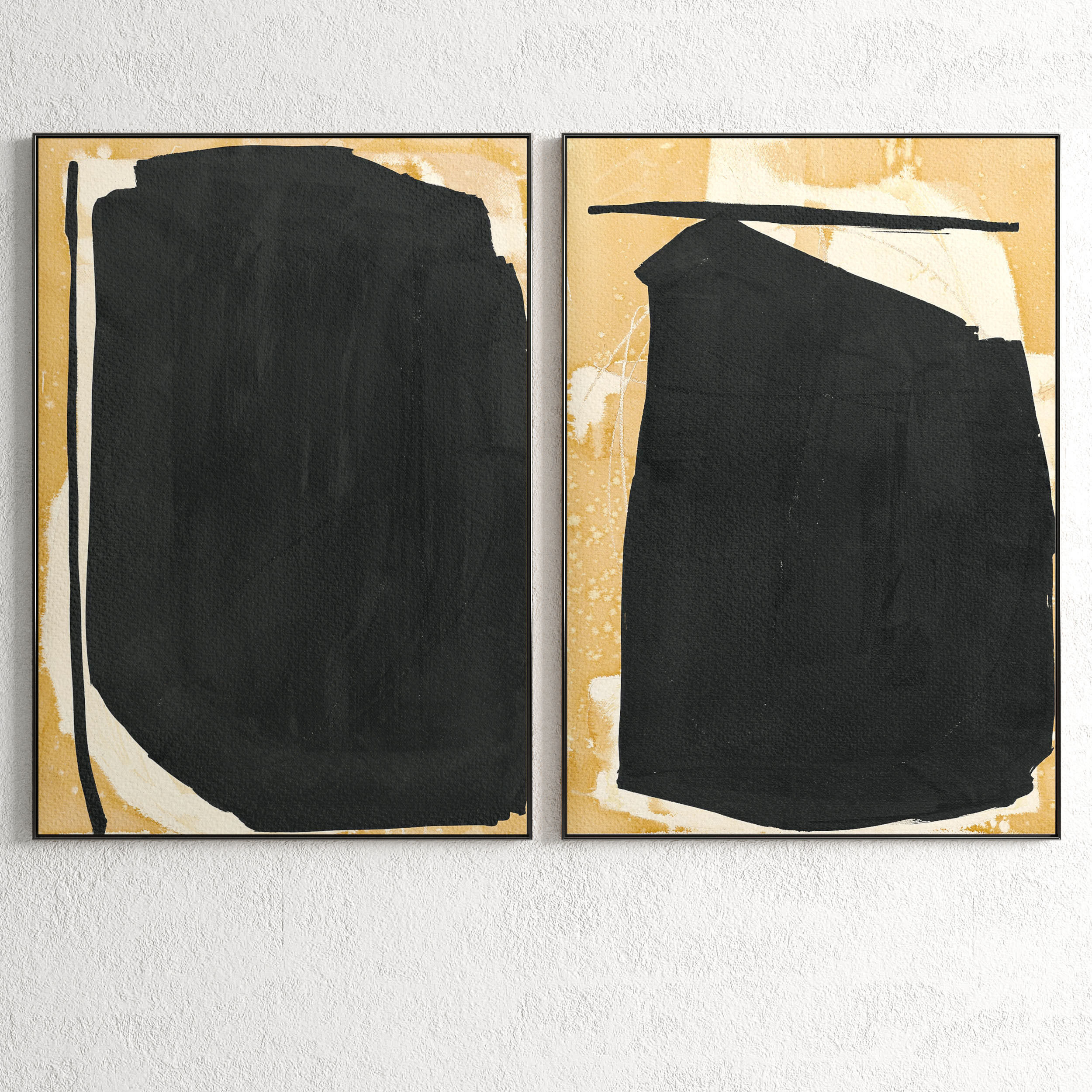 Plaster Two Photo Frame 57 Low-poly 3D model_1