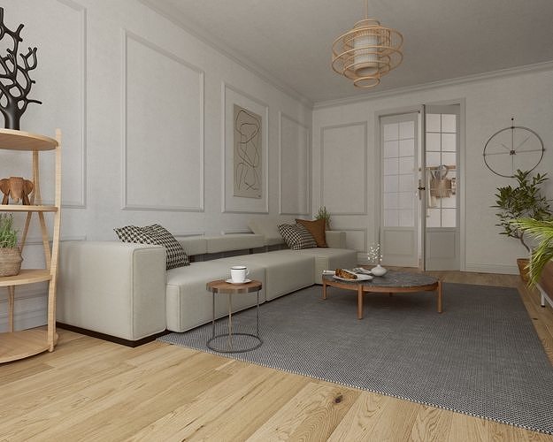 Nice Little Living Room No1 3D model 5
