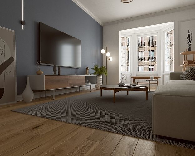 Nice Little Living Room No1 3D model 6