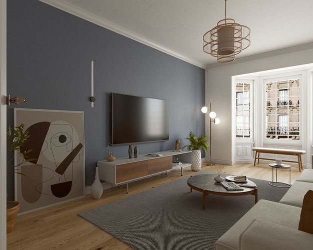 Nice Little Living Room No1 3D model 2