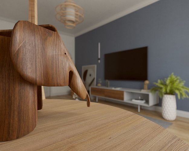 Nice Little Living Room No1 3D model 4