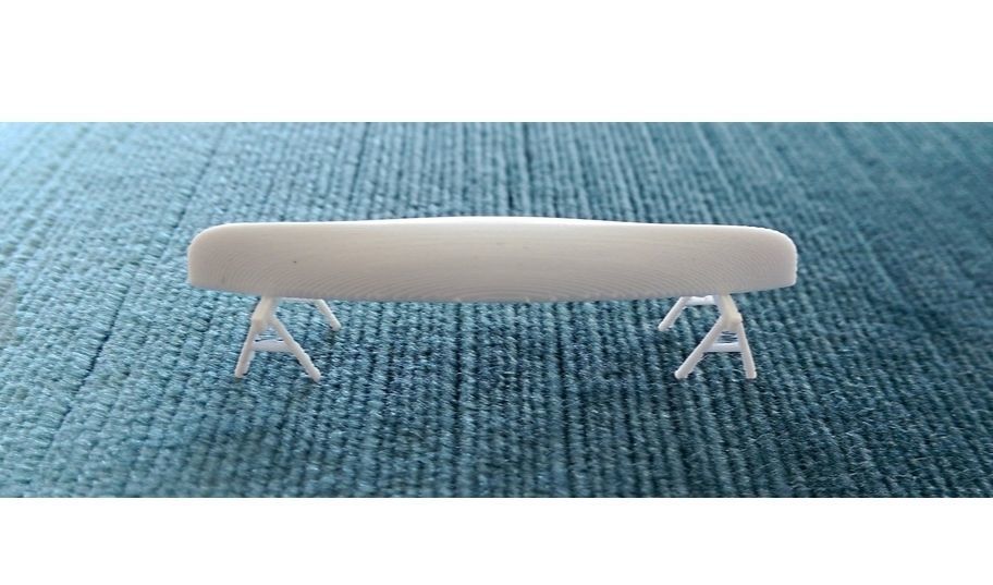 wooden canoe h0 1-87 3D print model_4