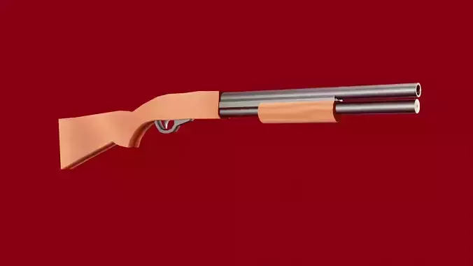 M870 Lowpoly game ready model shotgun
