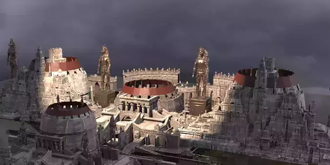  Egyptian city 3D 3D model