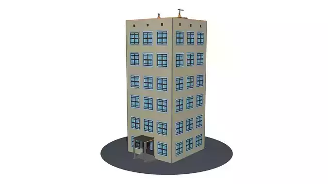 Building-House v1 Low-poly 3D model