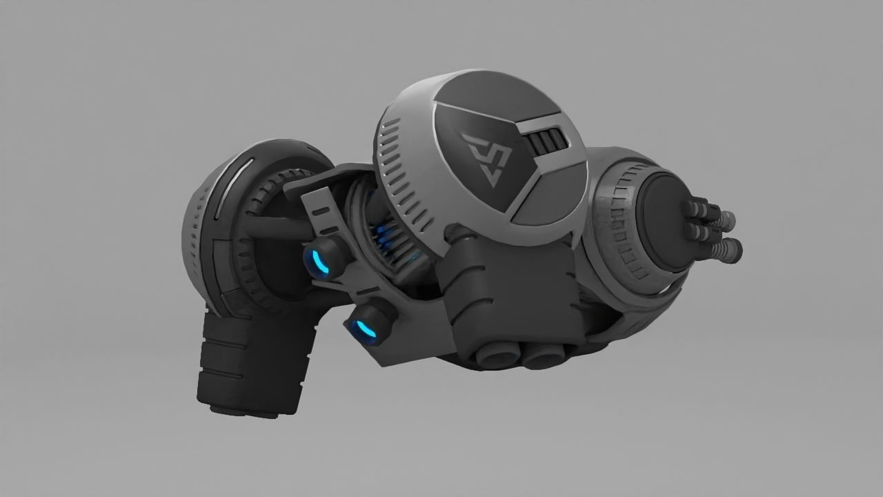 sci-fi drone  3D model_1