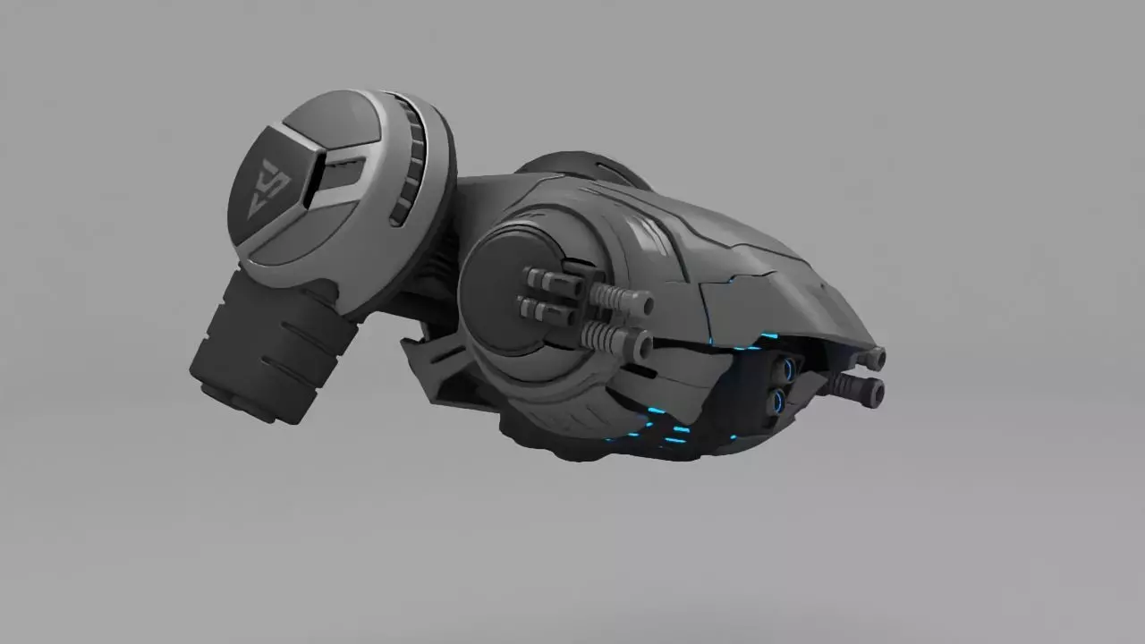 sci-fi drone  3D model_0