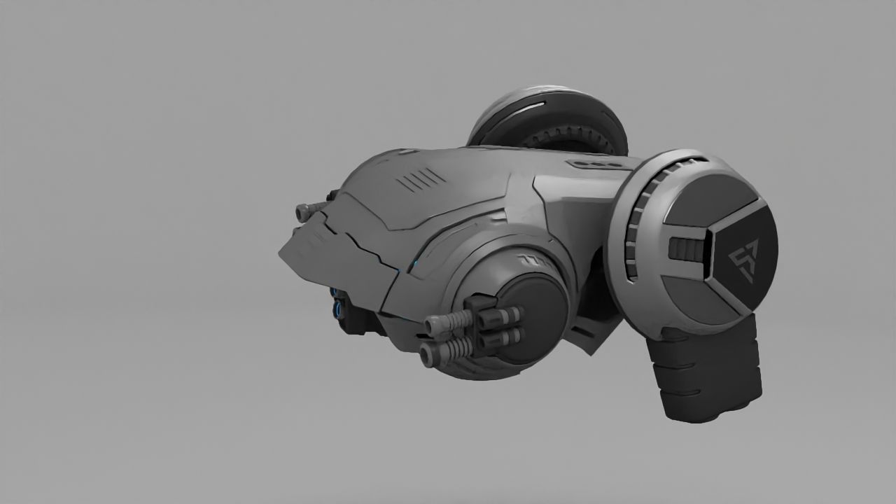 sci-fi drone  3D model_3