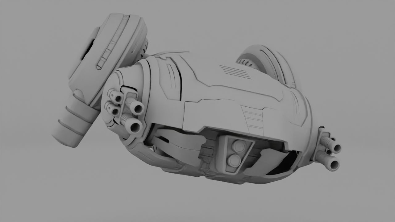sci-fi drone  3D model_8