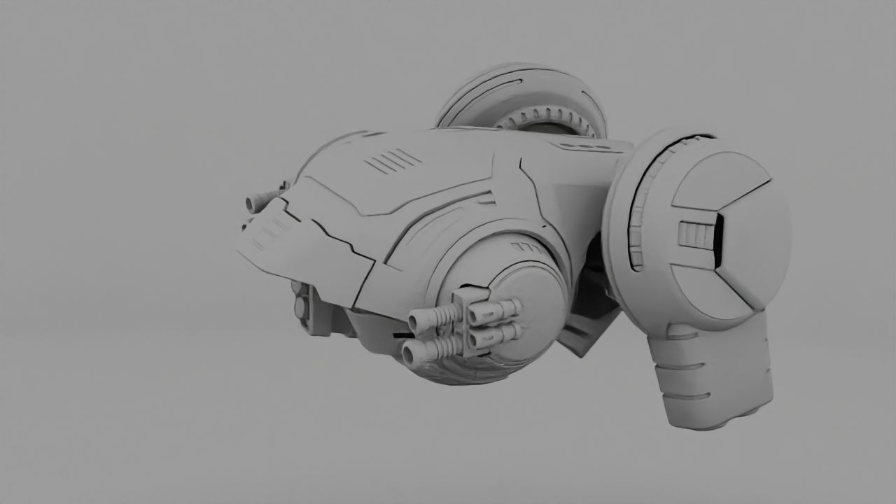 sci-fi drone  3D model_9