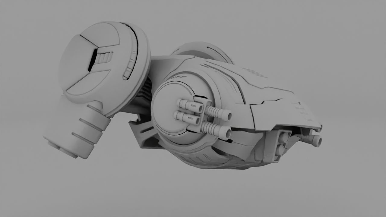 sci-fi drone  3D model_7
