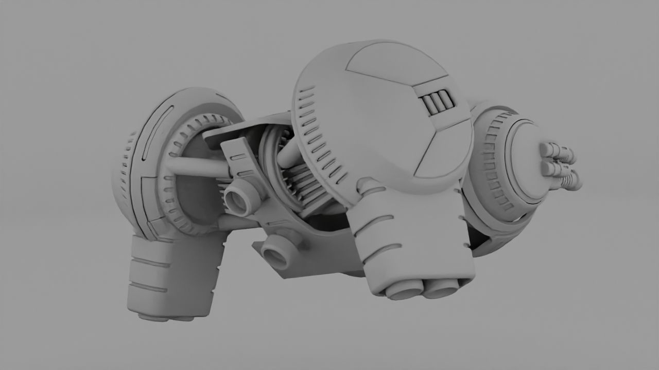 sci-fi drone  3D model_6