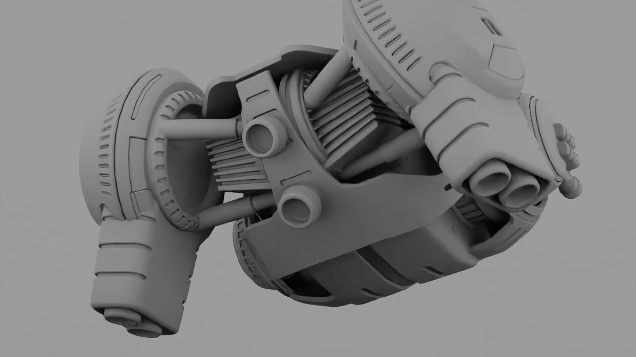 sci-fi drone  3D model_10