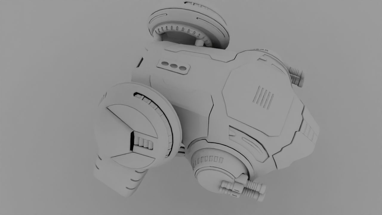 sci-fi drone  3D model_11