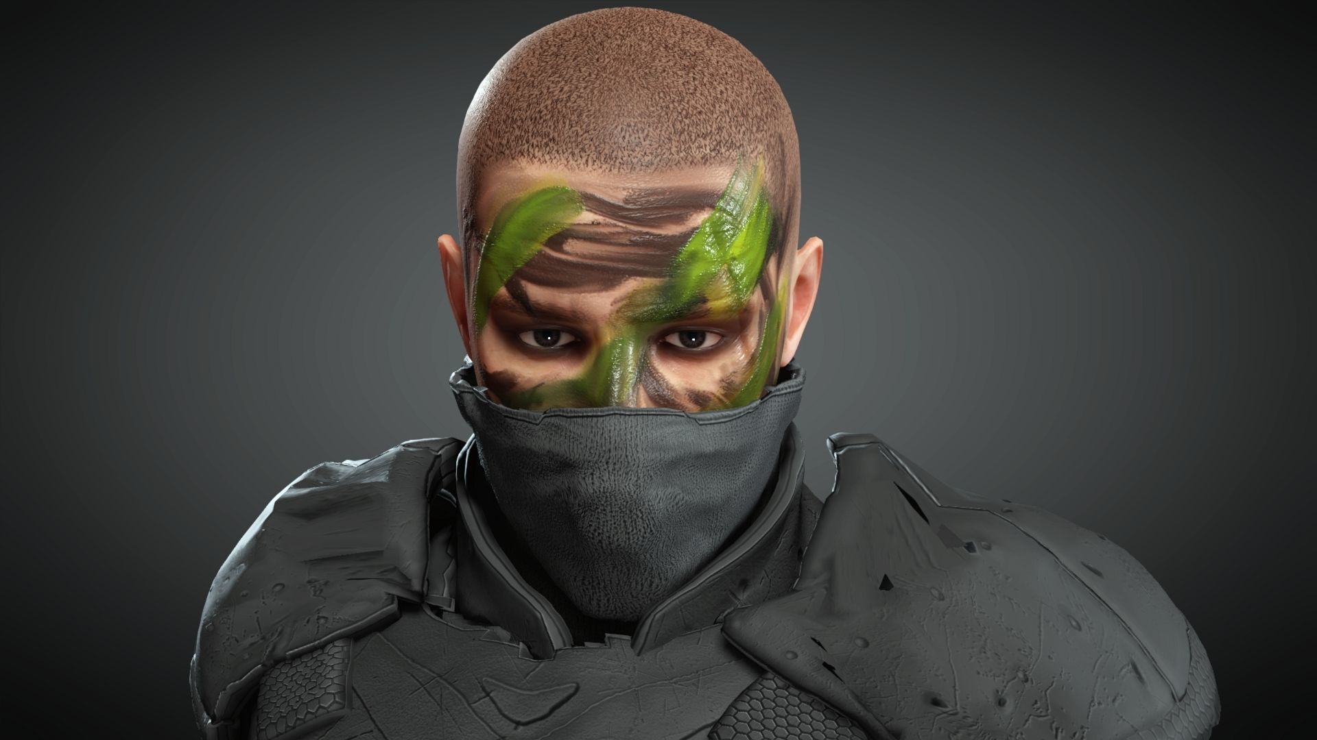 Future assassin  Low-poly 3D model_6