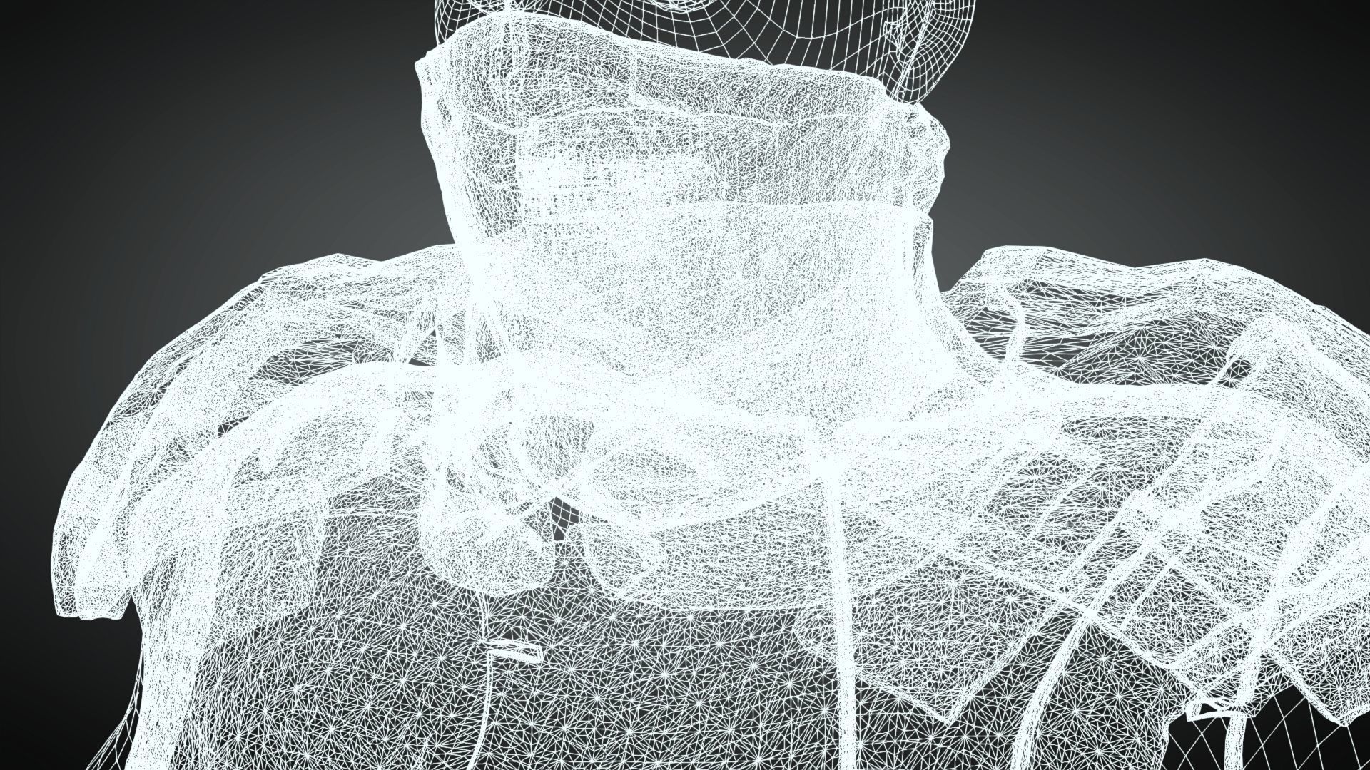 Future assassin  Low-poly 3D model_8