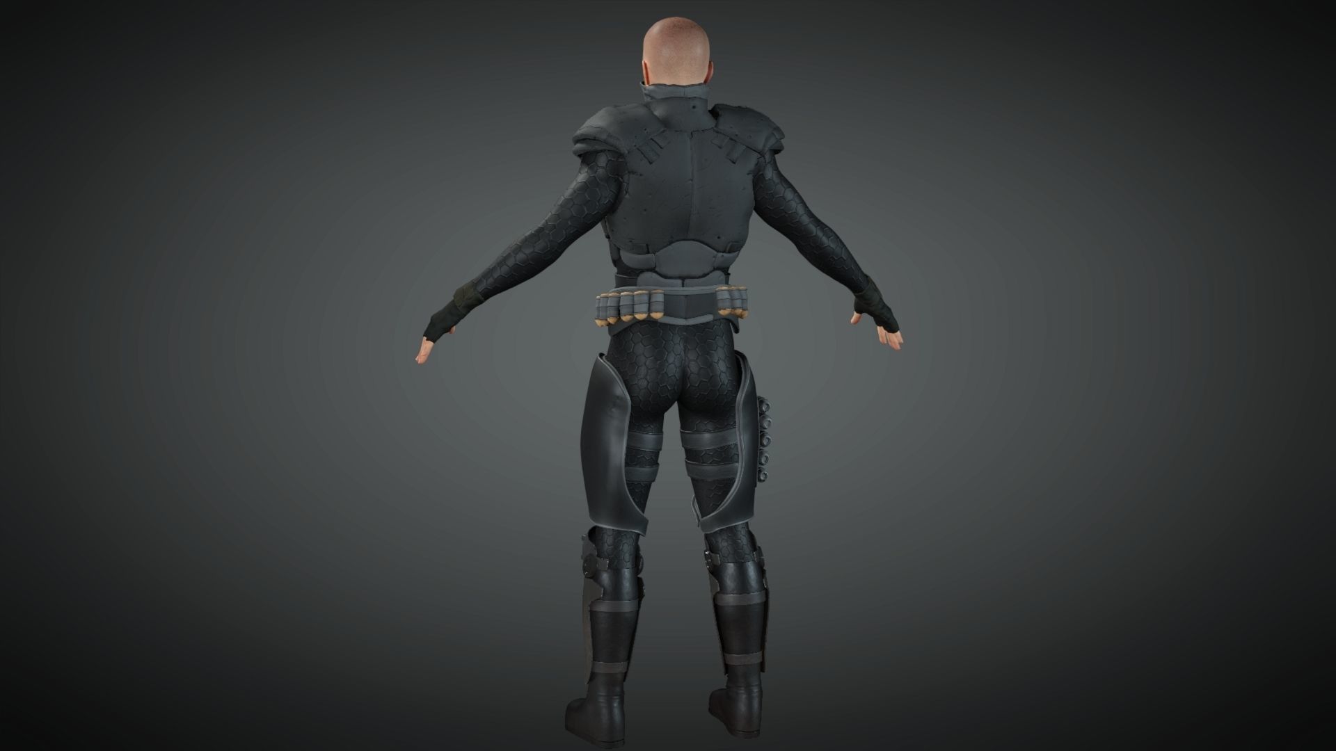 Future assassin  Low-poly 3D model_1