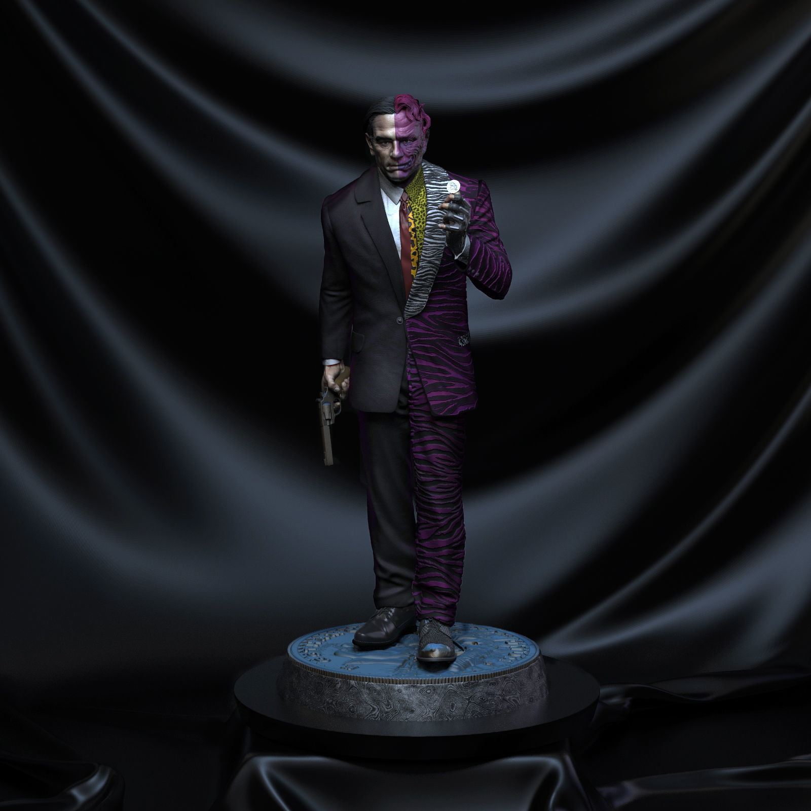 Two Face Batman forever 3D print model_6
