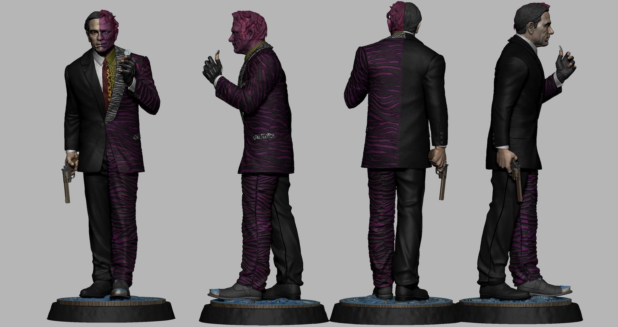 Two Face Batman forever 3D print model_10