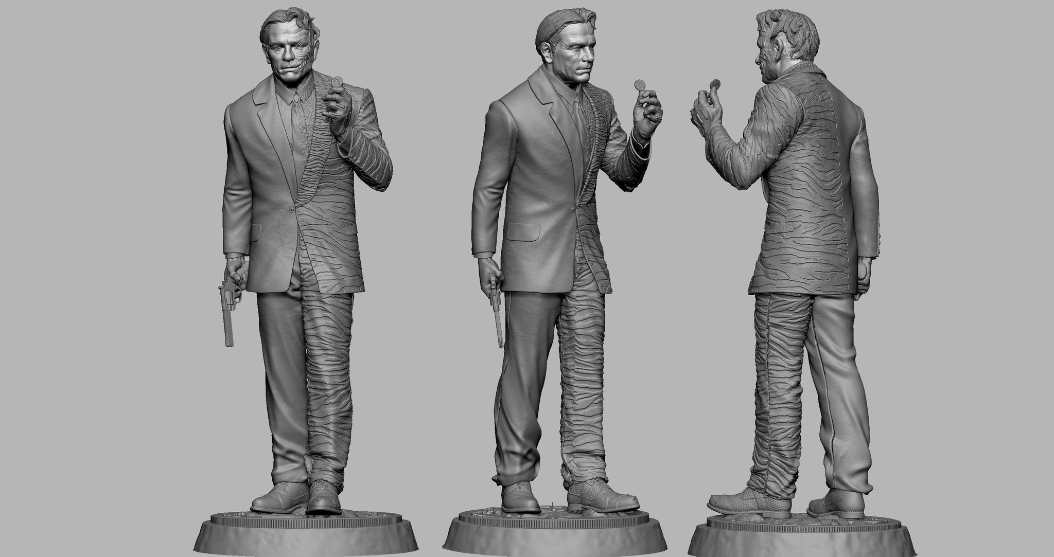 Two Face Batman forever 3D print model_11