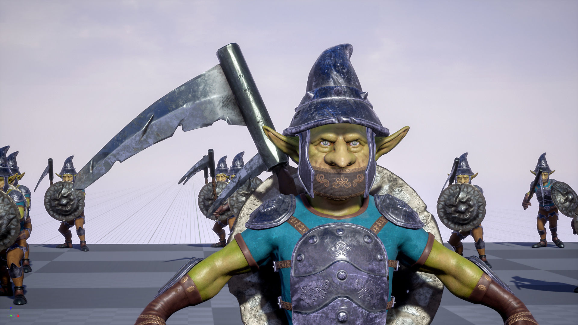 Goblin1 warrior holding shield Low-poly 3D model_26