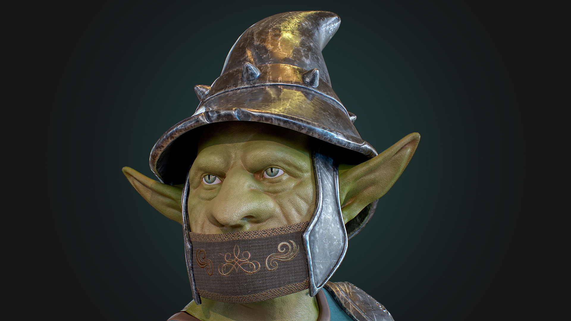 Goblin1 warrior holding shield Low-poly 3D model_33