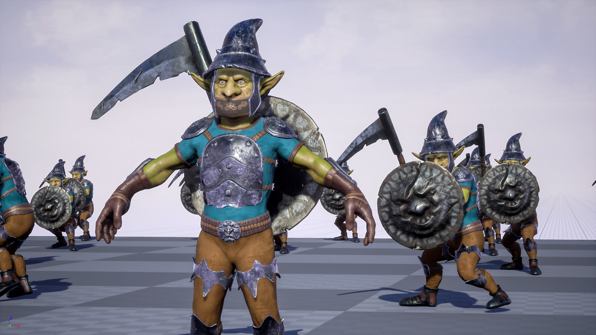 Goblin1 warrior holding shield Low-poly 3D model_23