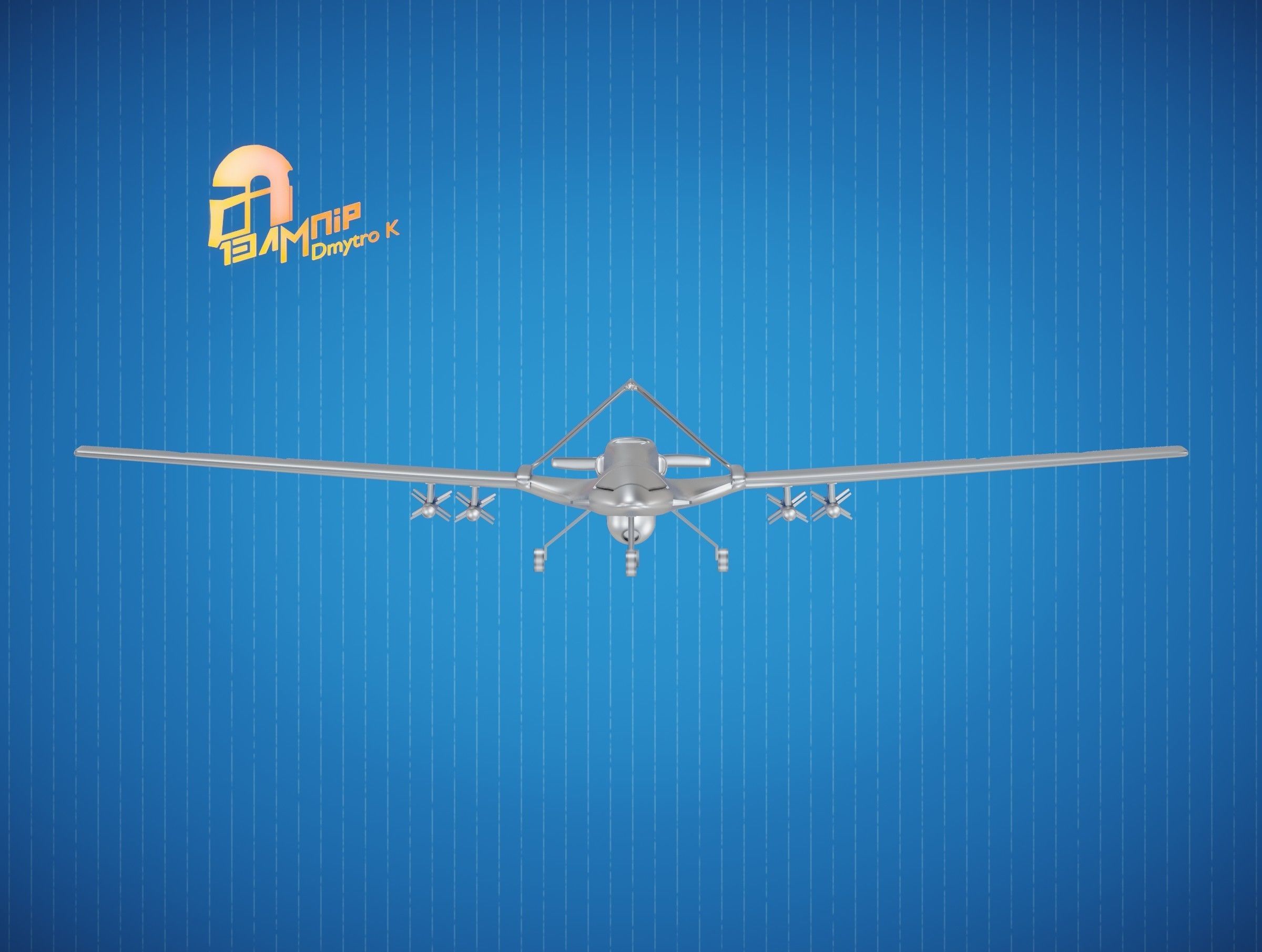 Bayraktar TB2 UAV 3D print model_1