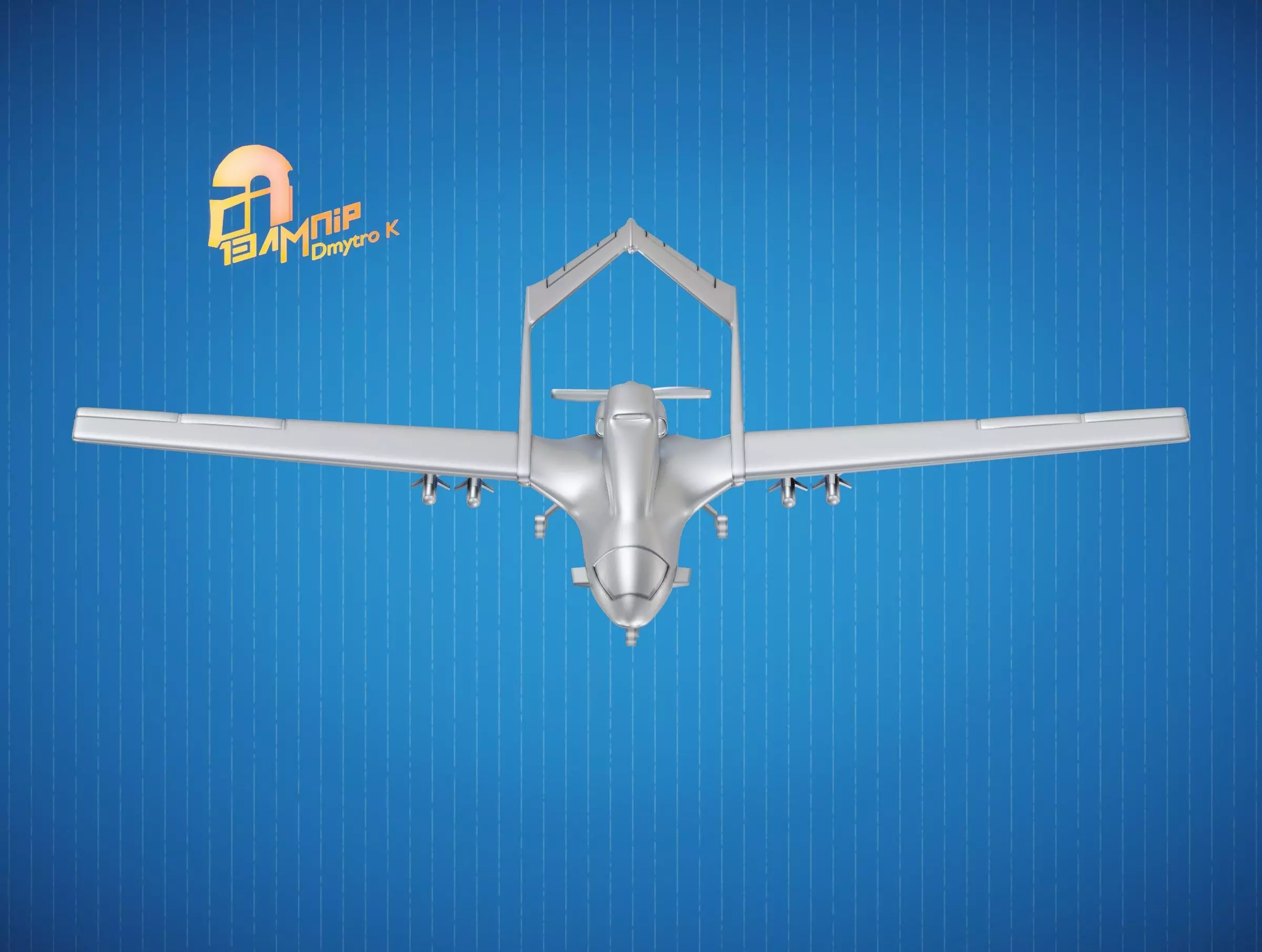 Bayraktar TB2 UAV 3D print model_0
