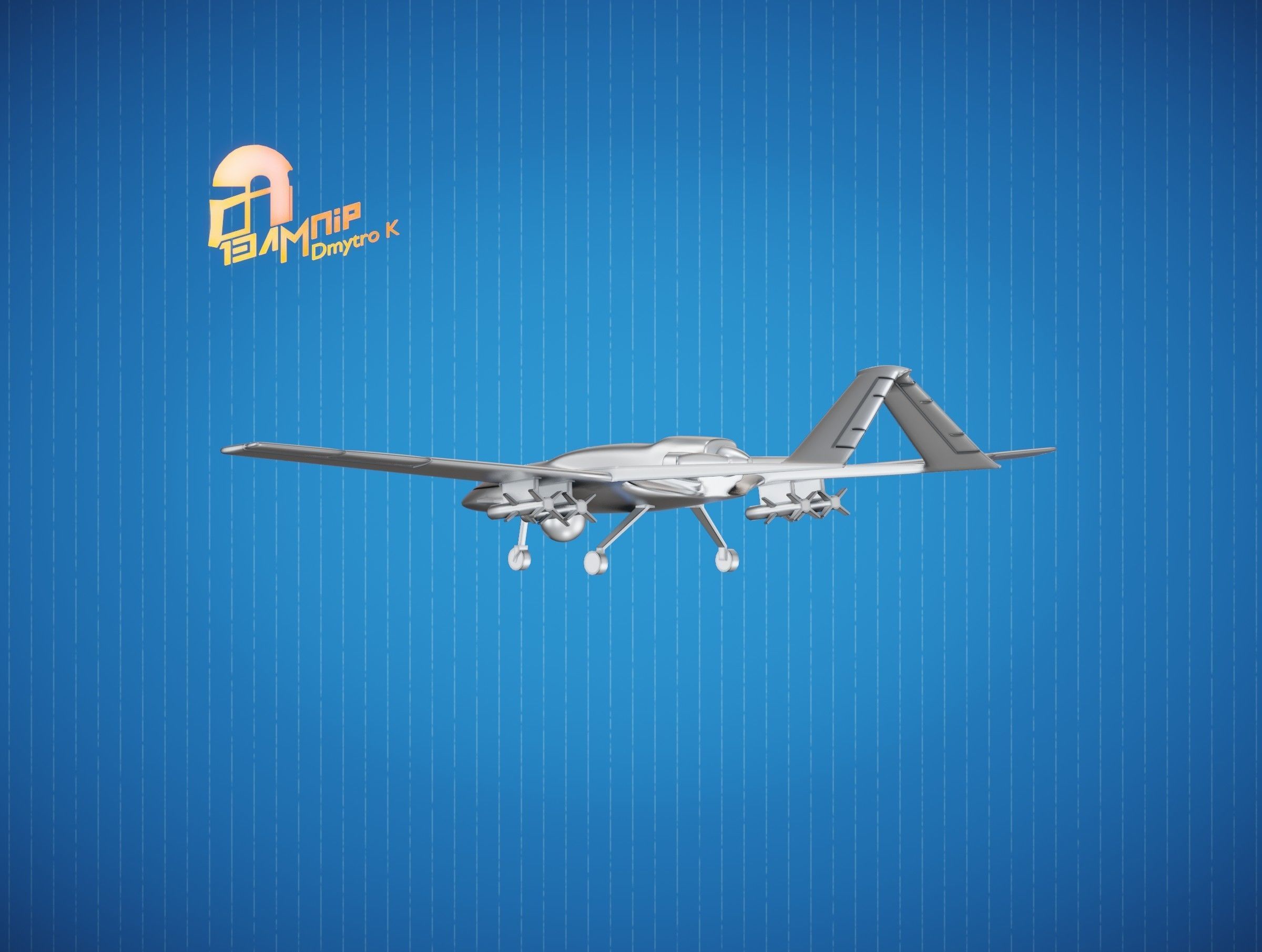Bayraktar TB2 UAV 3D print model_4