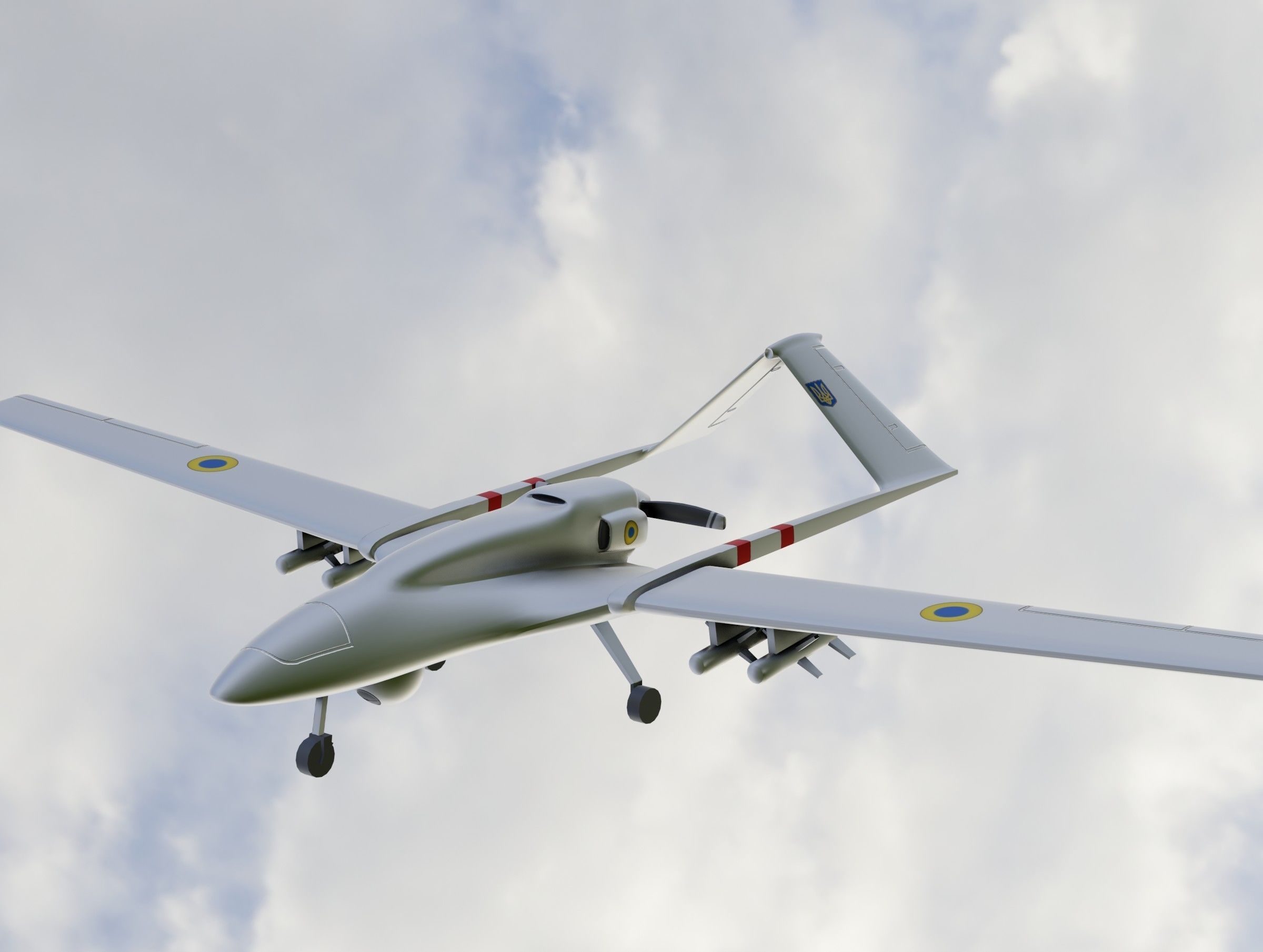 Bayraktar TB2 UAV 3D print model_17