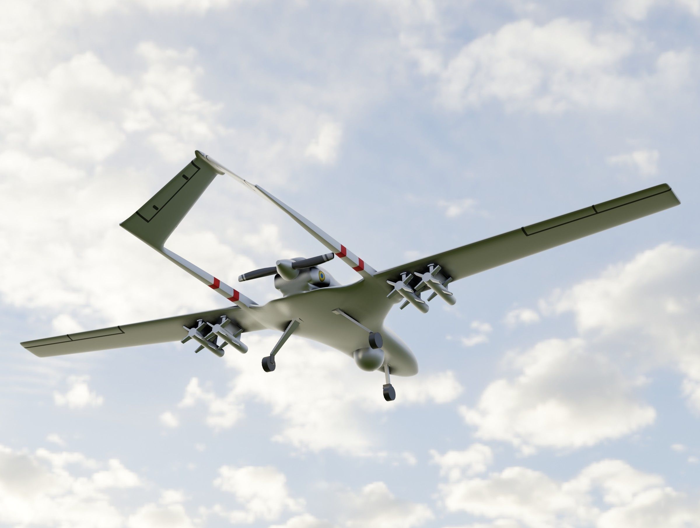 Bayraktar TB2 UAV 3D print model_18