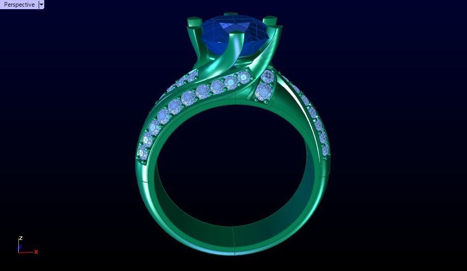 solitaire ring  Free 3D print model_9