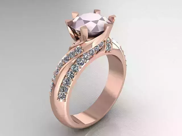 solitaire ring  Free 3D print model